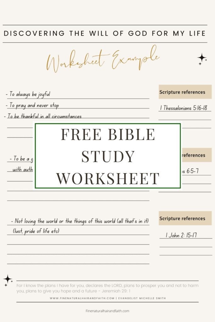 bible study worksheets