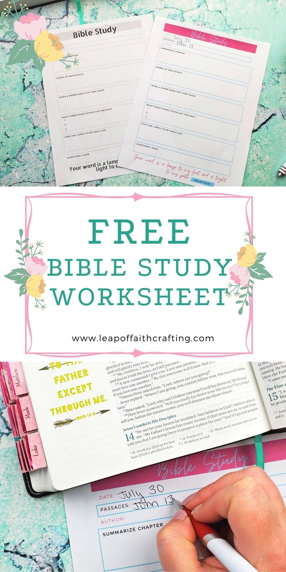 Bible Study Printables Worksheets