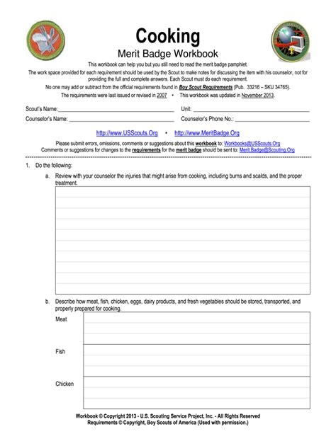 Bsa Cooking Merit Badge Worksheet Worksheets Library Bsa Cooking Merit Badge Worksheet Worksheets Library