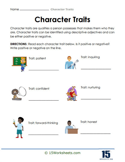 Character Trait Worksheets Character Traits Activities No Prep Character Trait Worksheets Character Traits Activities No Prep