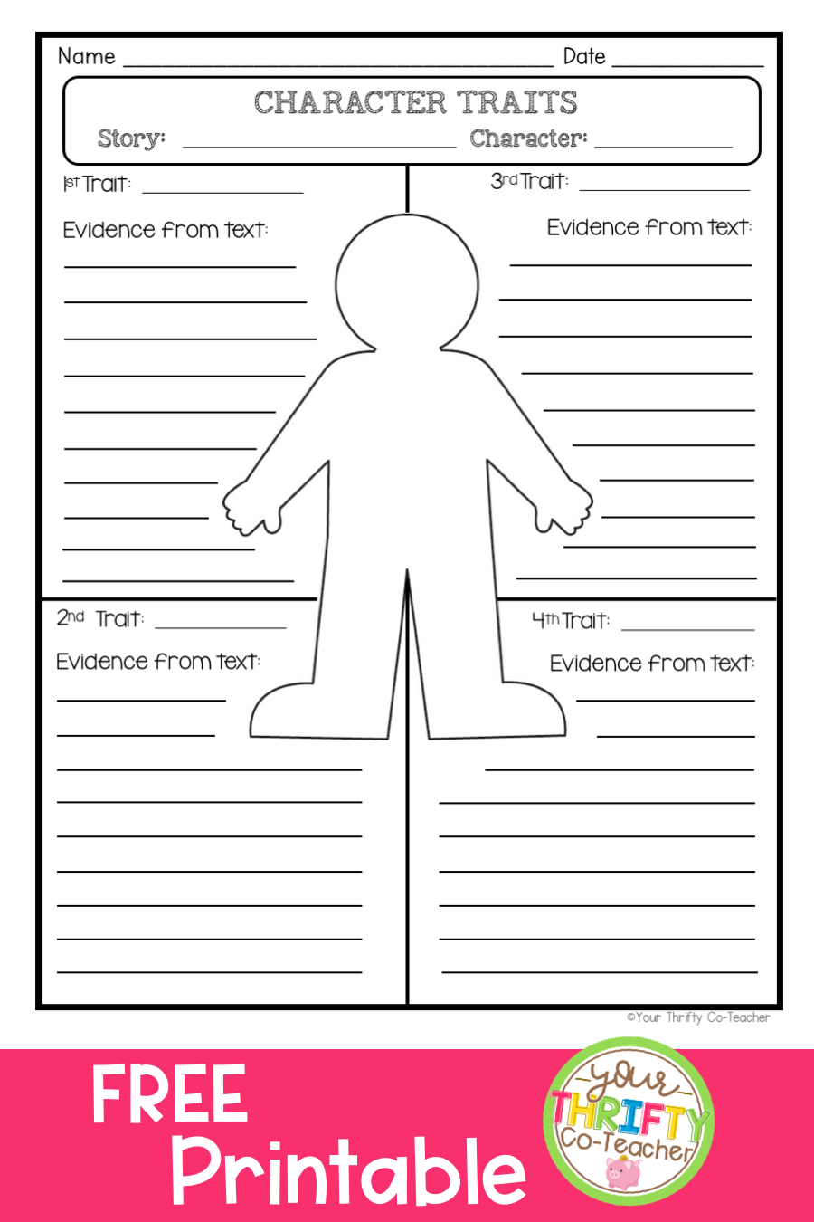 character traits worksheet character traits worksheet