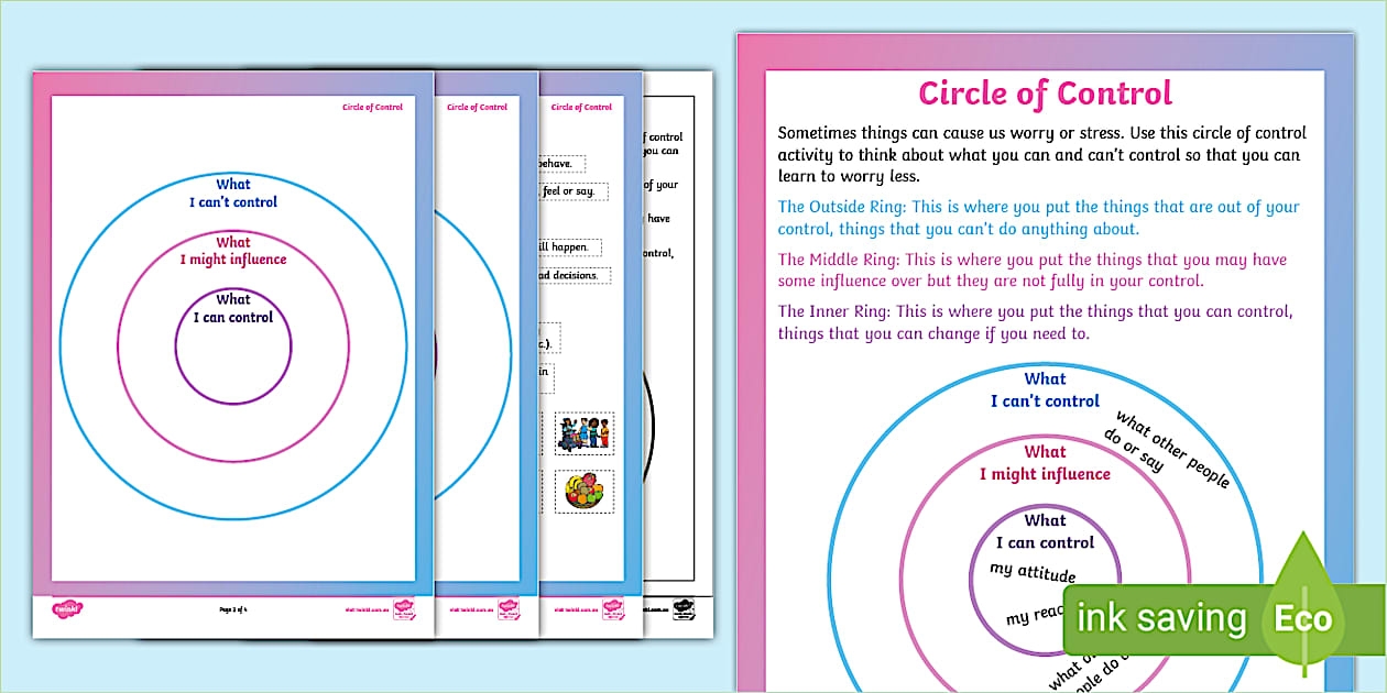 Circle Of Control Worksheet teacher Made Twinkl Circle Of Control Worksheet teacher Made Twinkl