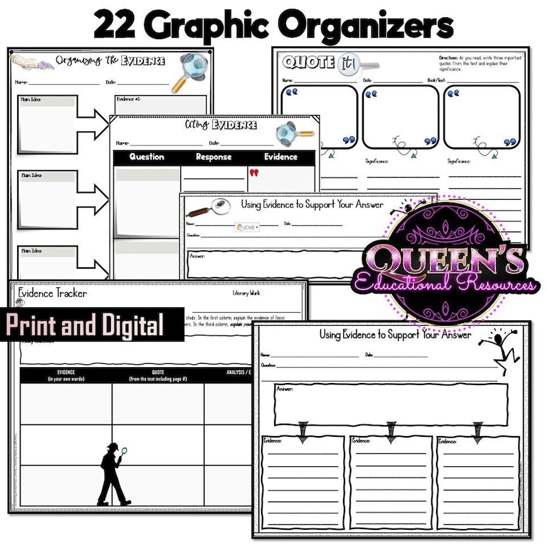 Citing Evidence Graphic Organizer Worksheets Evidence Graphic 