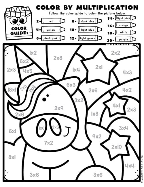 color by math worksheets
