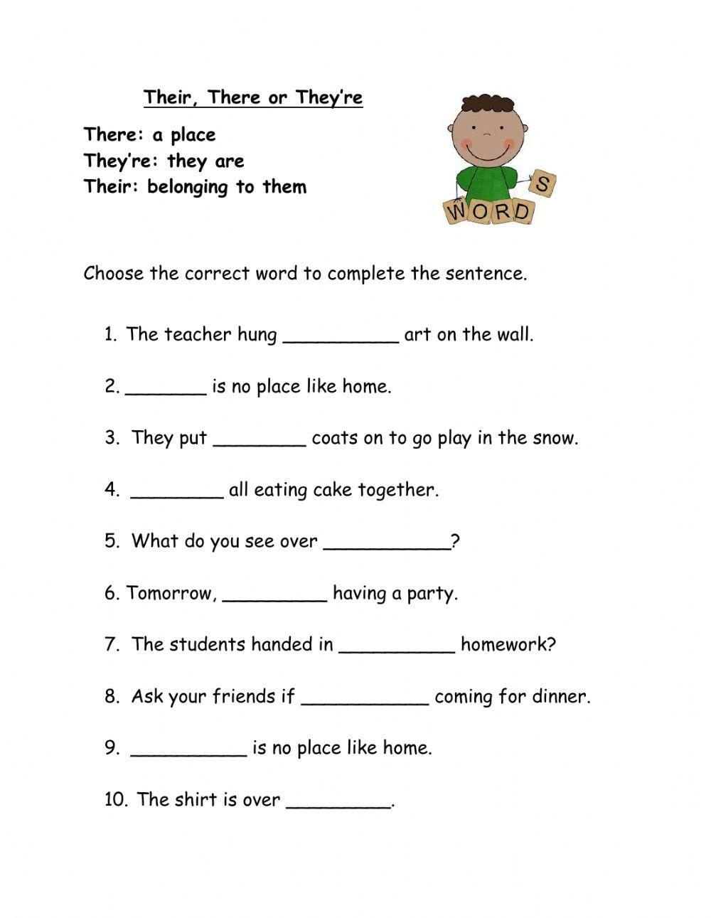 Common Core Grammar Worksheet There Their And Theyre Worksheets Common Core Grammar Worksheet There Their And Theyre Worksheets