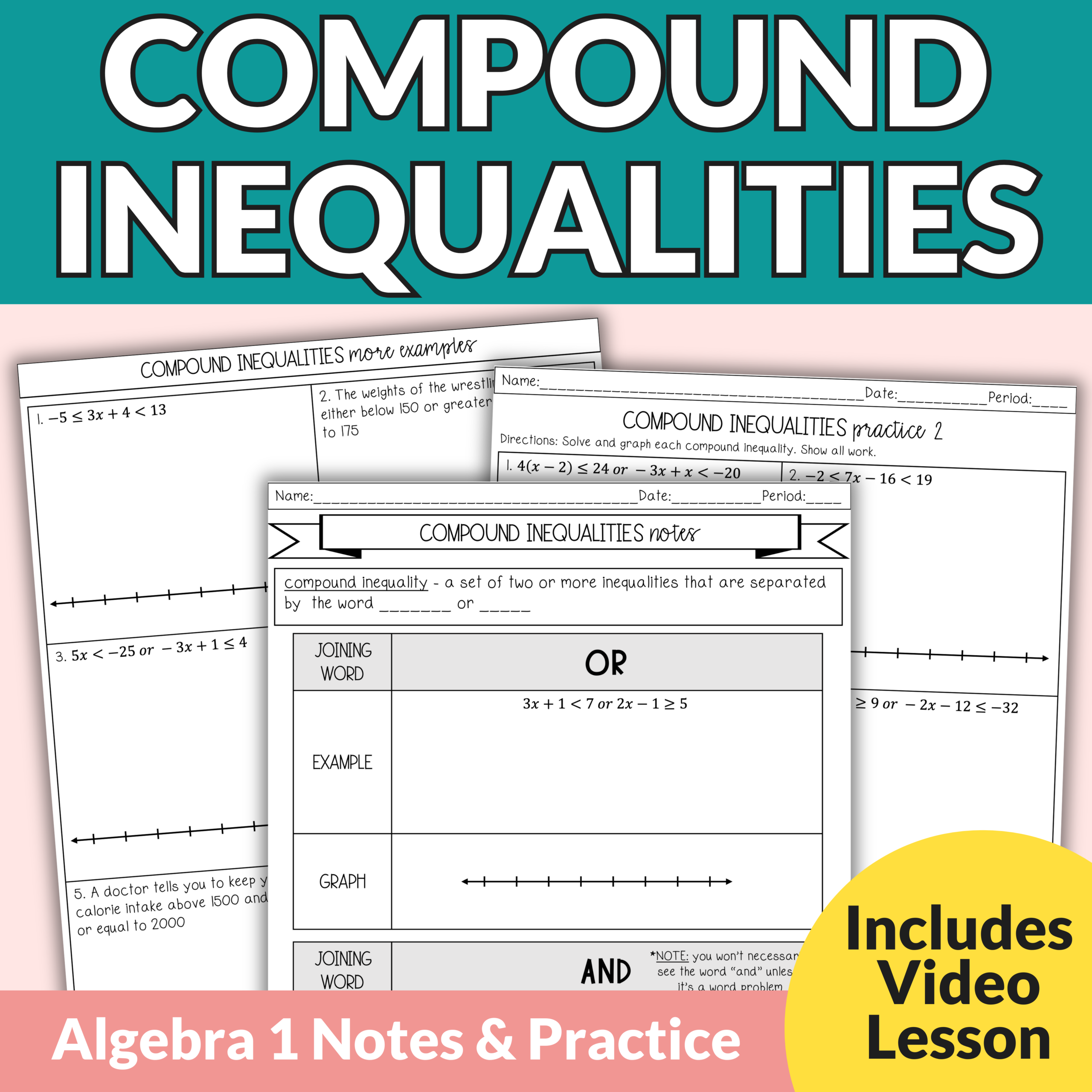 Compound Inequalities Worksheet Algebra 2 Answers Multi Step