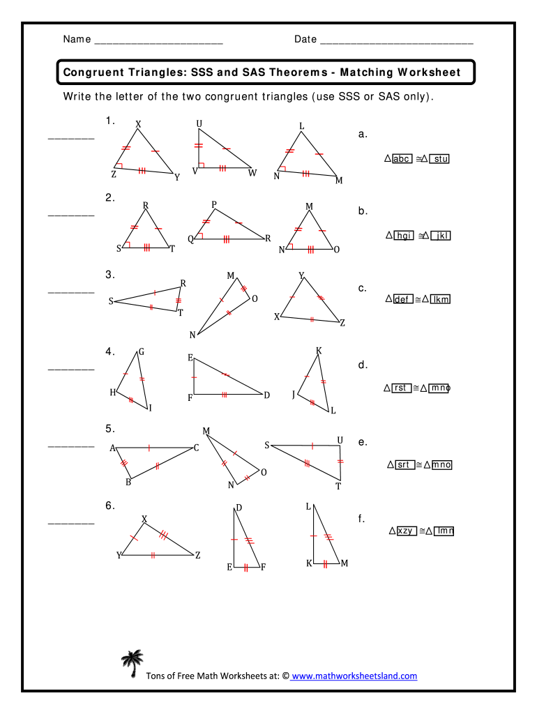 Congruent Triangles Worksheet Gcse TraingleWorksheets