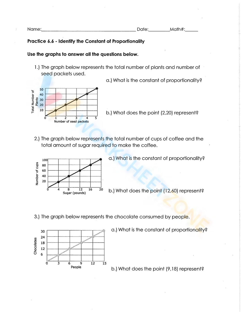 constant of proportionality worksheet