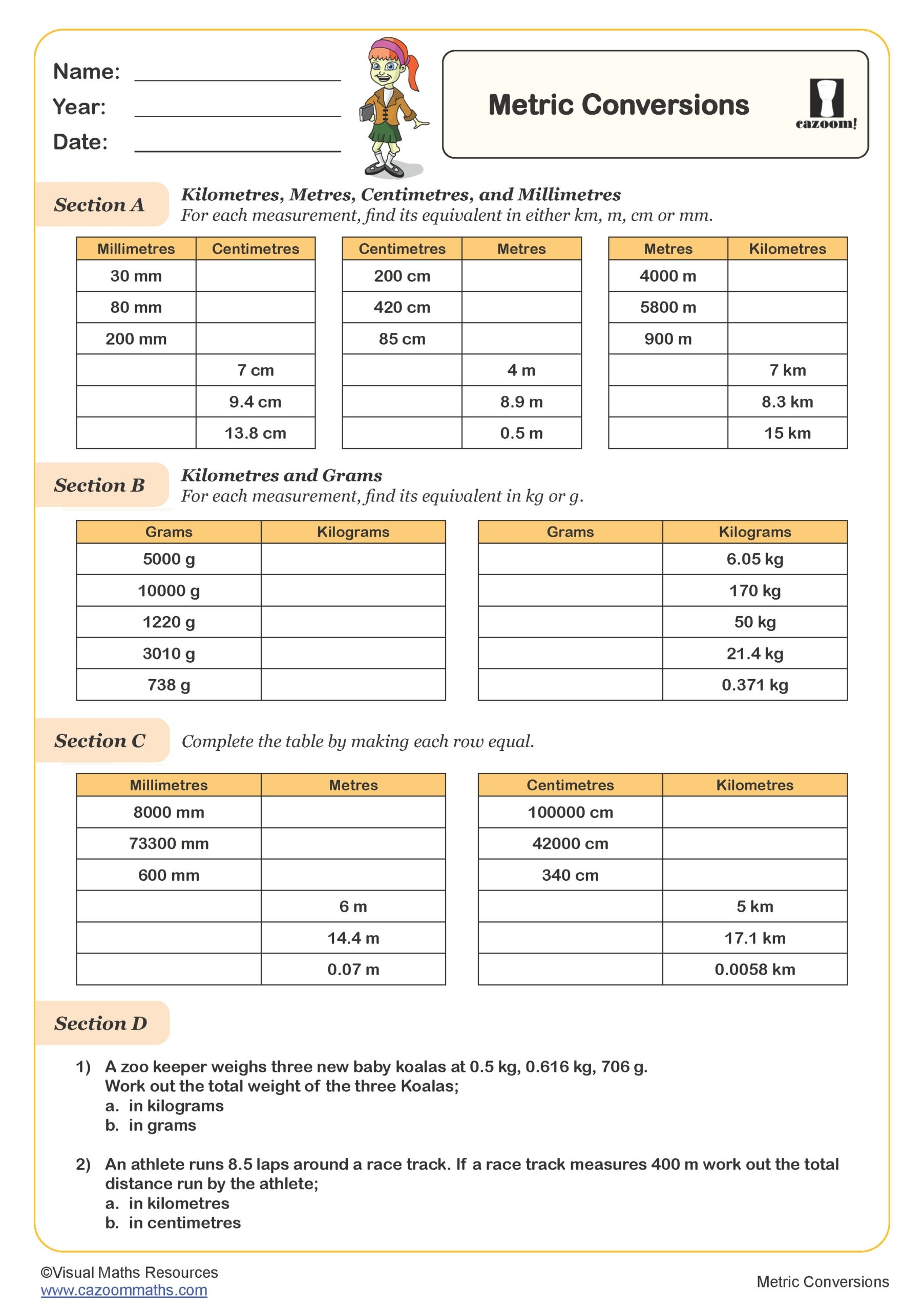 Converting Metric Units Worksheet Pdf Converting Units With Conversion