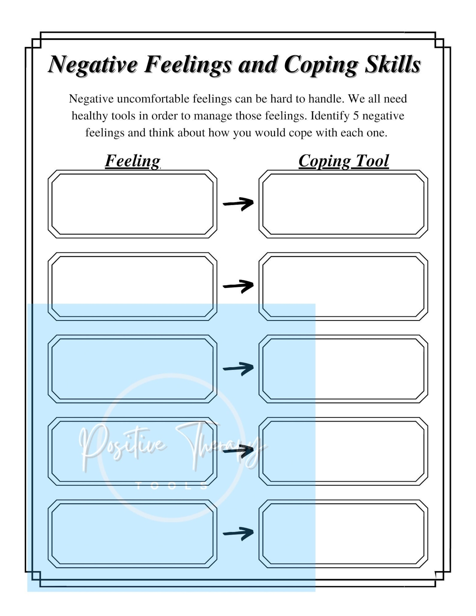coping skills worksheets coping skills worksheets
