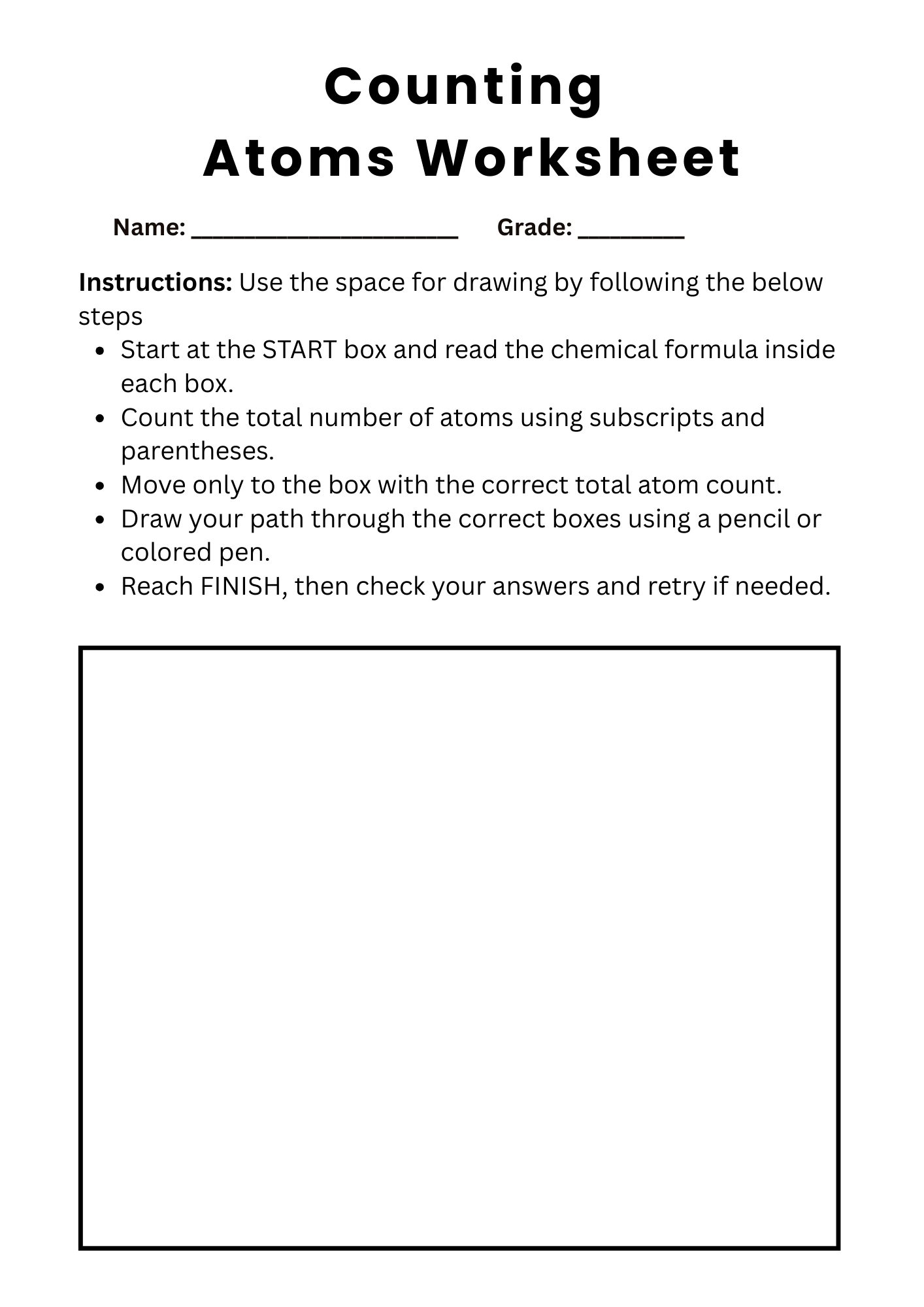 counting atoms worksheet counting atoms worksheet
