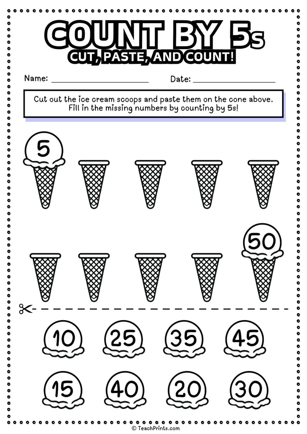 Counting By 5s Worksheets Worksheets For Skip Counting By 5s Counting By 5s Worksheets Worksheets For Skip Counting By 5s