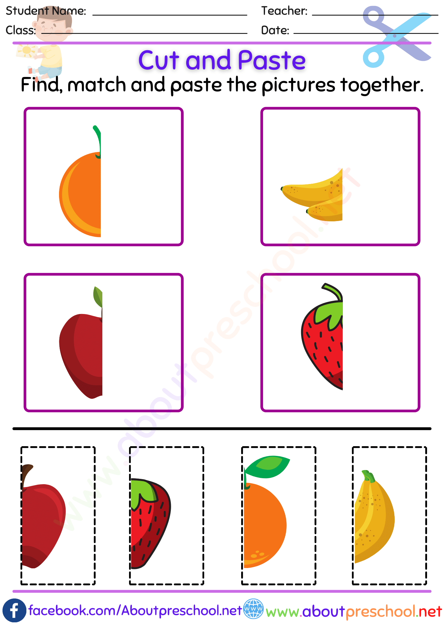 cut and paste worksheets
