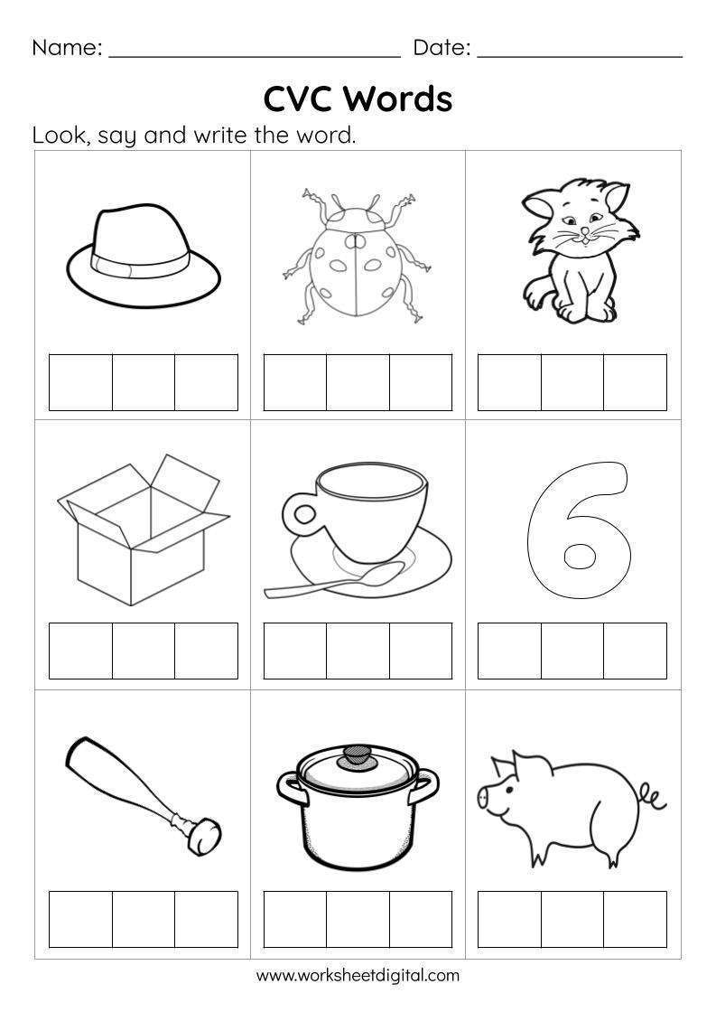 cvc words worksheet