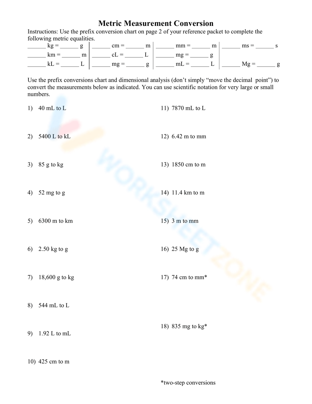 dimensional analysis worksheet dimensional analysis worksheet