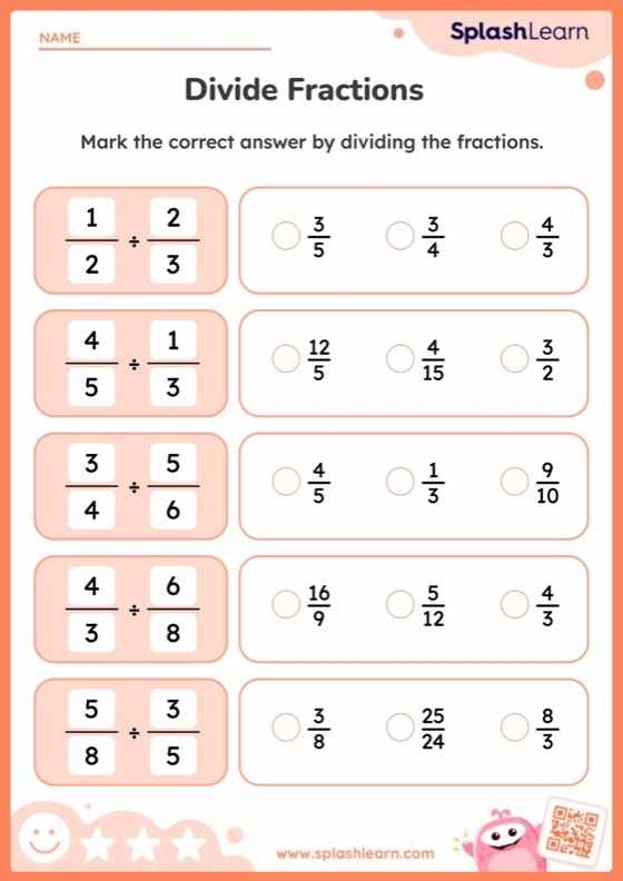 dividing fractions by fractions worksheet dividing fractions by fractions worksheet