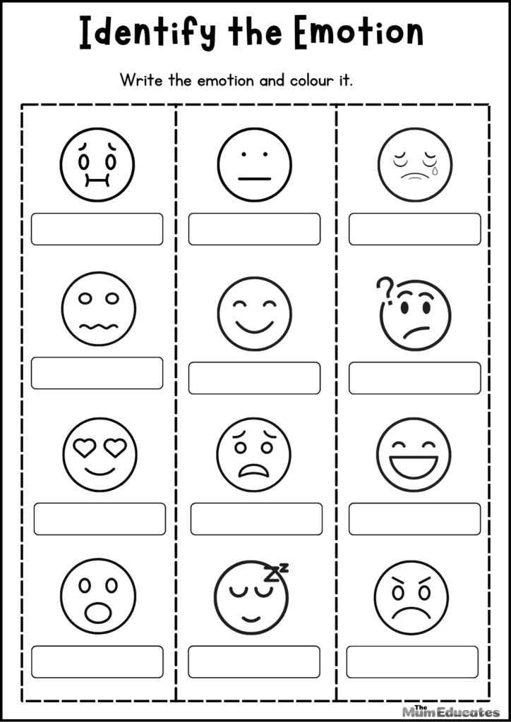 Emotions And Feelings Worksheets FREE The Mum Educates