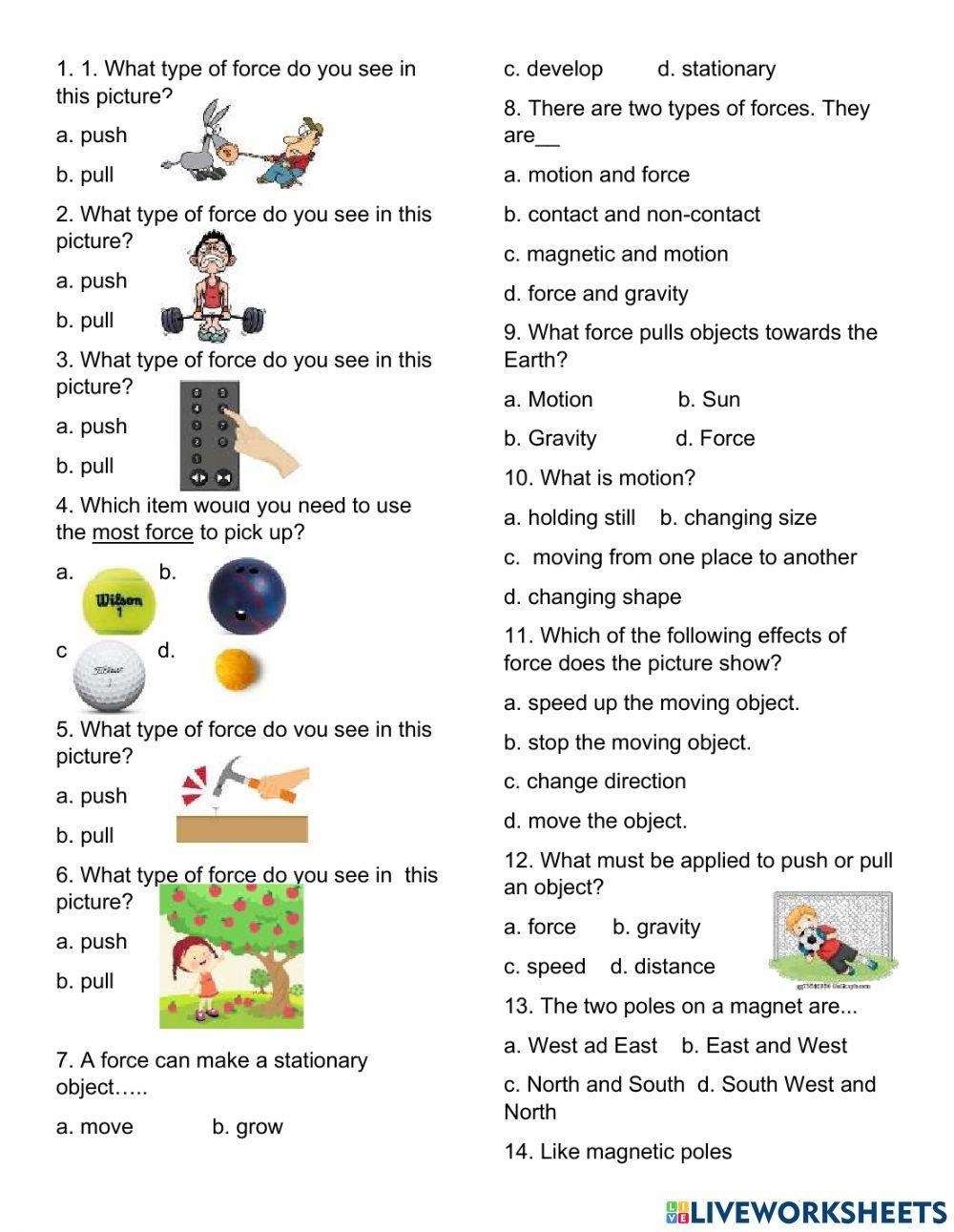 Engaging Force And Motion Worksheets For Interactive Learning Engaging Force And Motion Worksheets For Interactive Learning