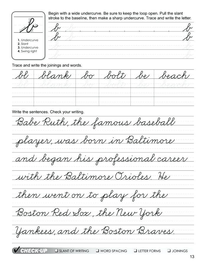 cursive handwriting worksheets pdf