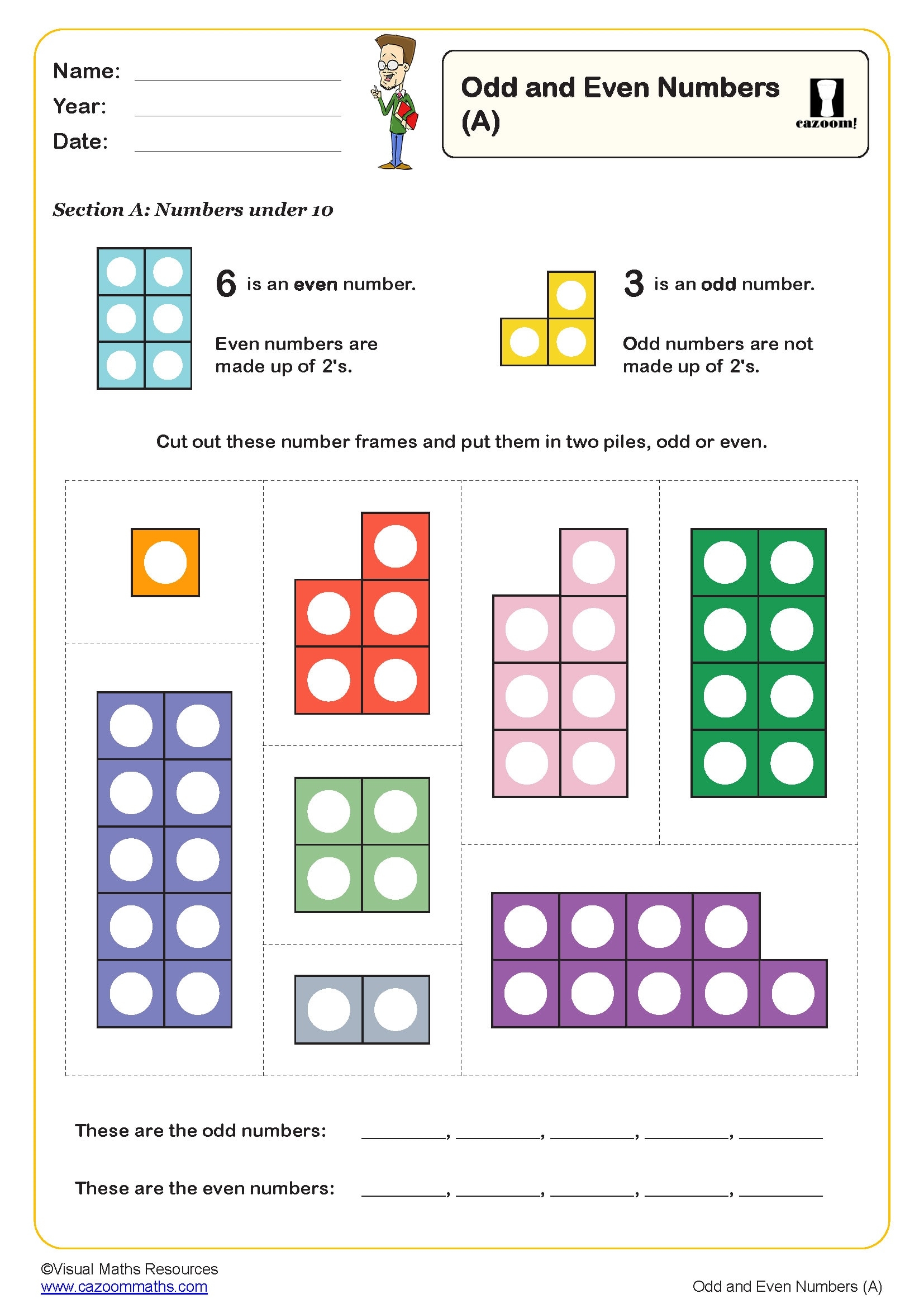 Even And Odd Worksheet