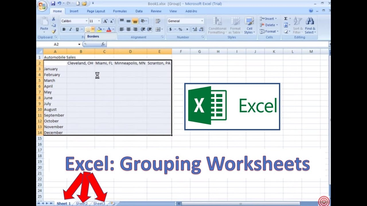 Excel How To Grouping Worksheets YouTube