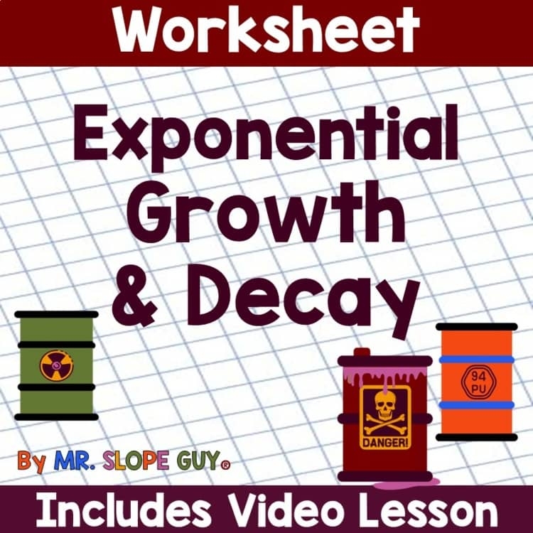 Exponential Growth And Decay Printable Worksheet Activity For Algebra