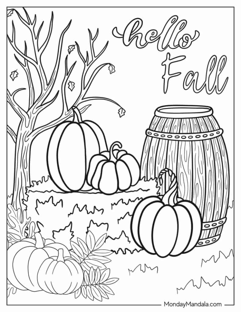Fall Coloring Worksheets FREE Printable Autumn Coloring Pages For