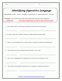 figurative language - identify it worksheet answers figurative language - identify it worksheet answers