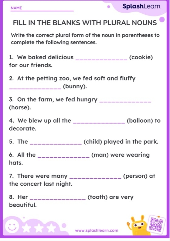 fill in the blank worksheets