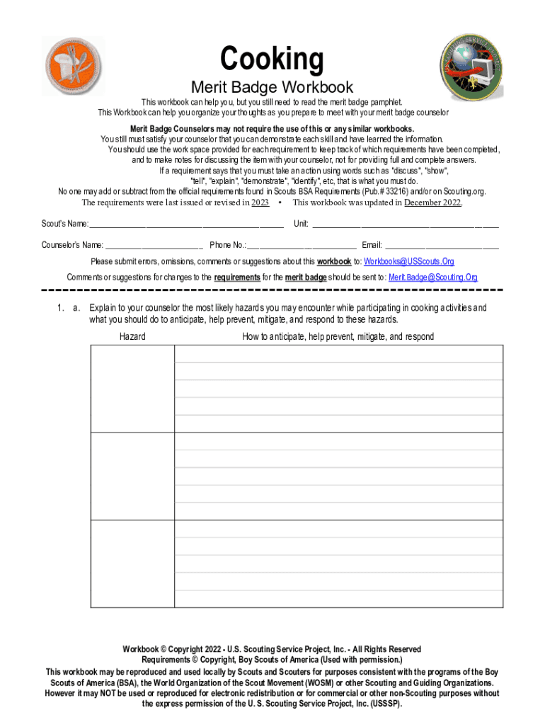 Fillable Online Cooking Merit Badge Worksheet pdf Course Hero Fax Fillable Online Cooking Merit Badge Worksheet pdf Course Hero Fax
