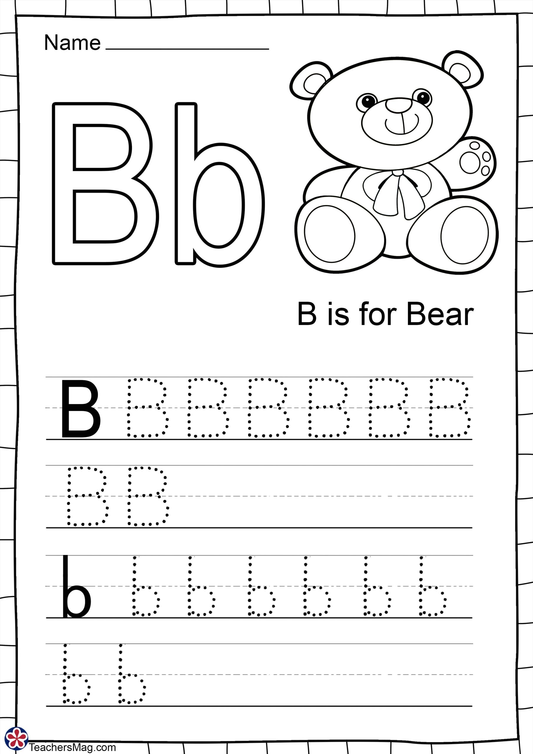 Find The Letter B Worksheets