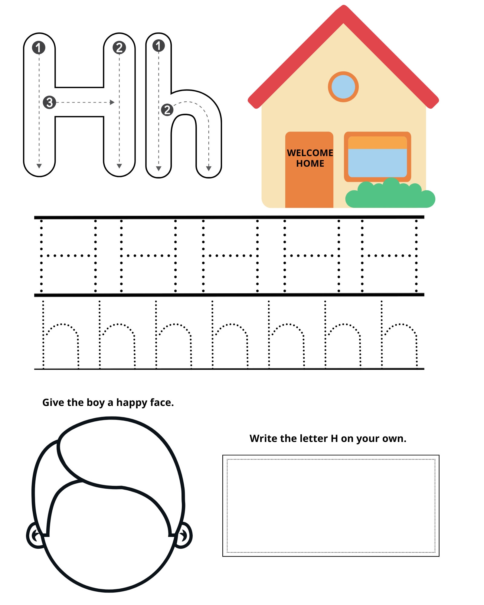 Find The Letter H Worksheet Find The Letter H Worksheet