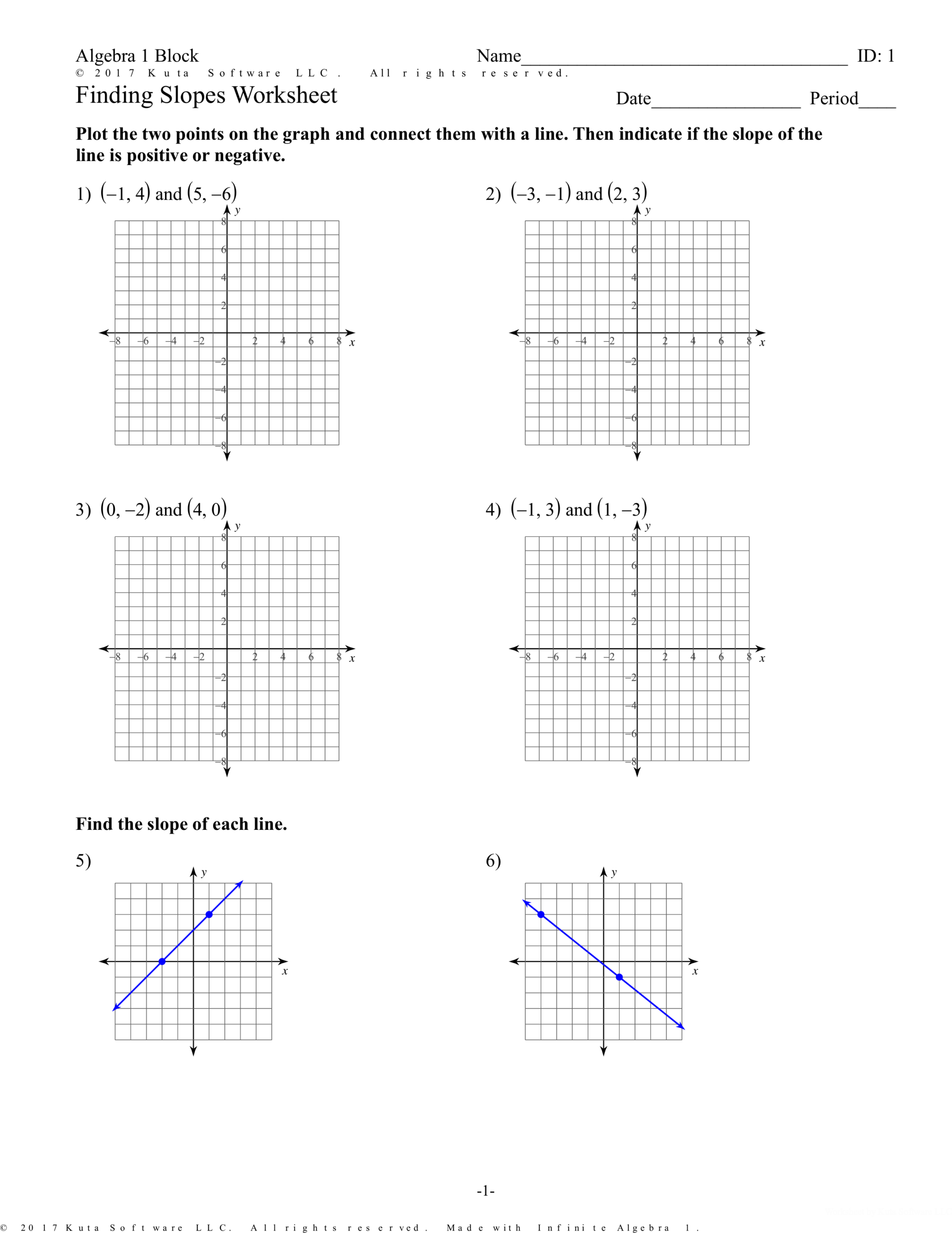 Finding Slope From A Graph Worksheet Acicabuja