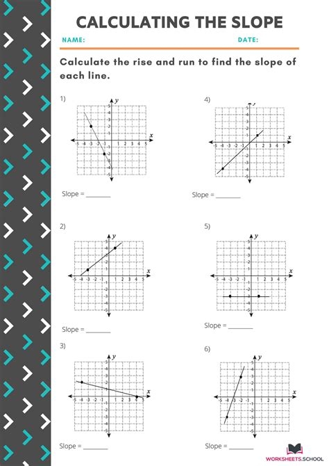 slope from a graph worksheet