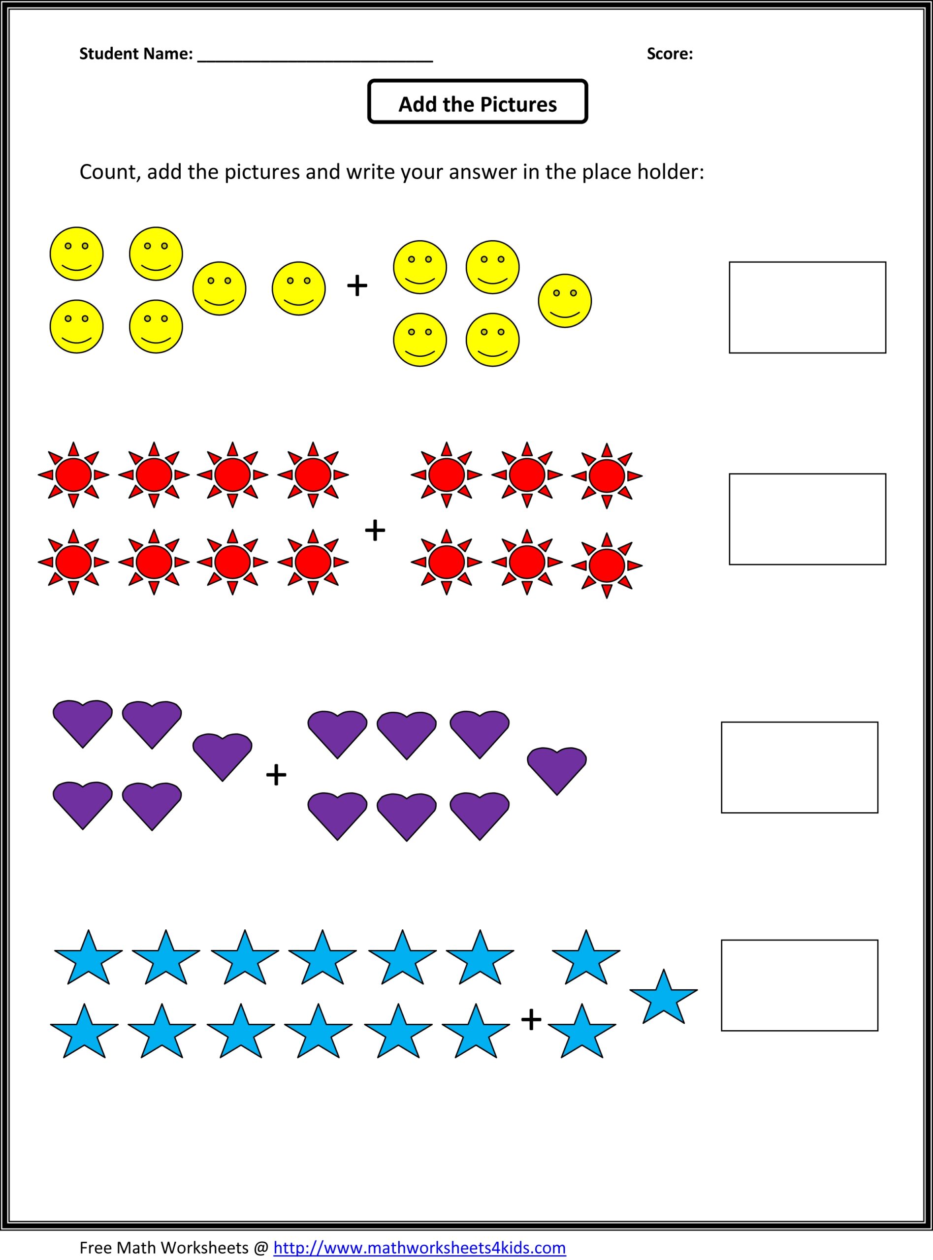 First Grade Math Worksheets