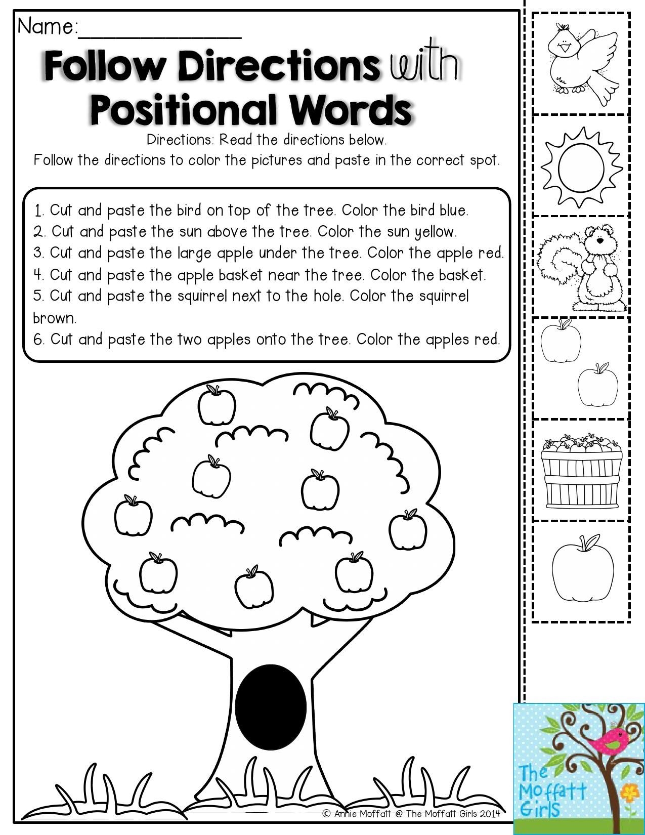 follow directions worksheet follow directions worksheet