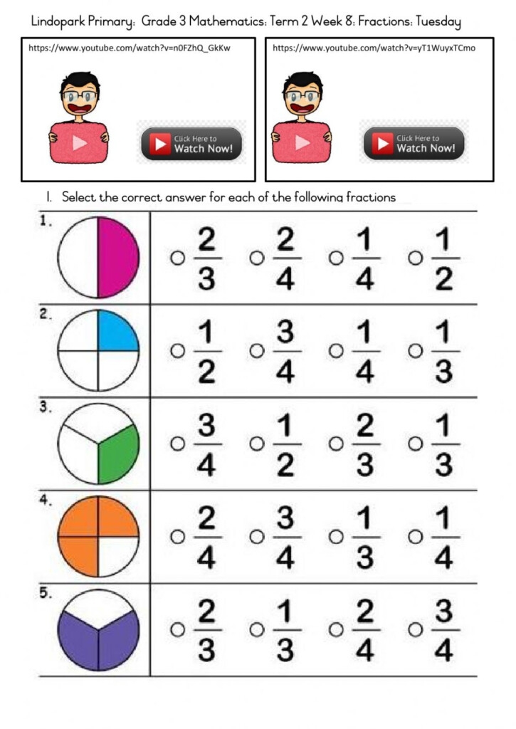 Fractions Worksheets For Grade 3 FractionsWorksheets