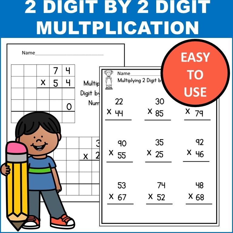 FREE 2 Digit By 2 Digit Multiplication Worksheets PDF Free 