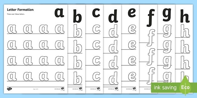 FREE A Z Letter Formation Sheets Primary Resources