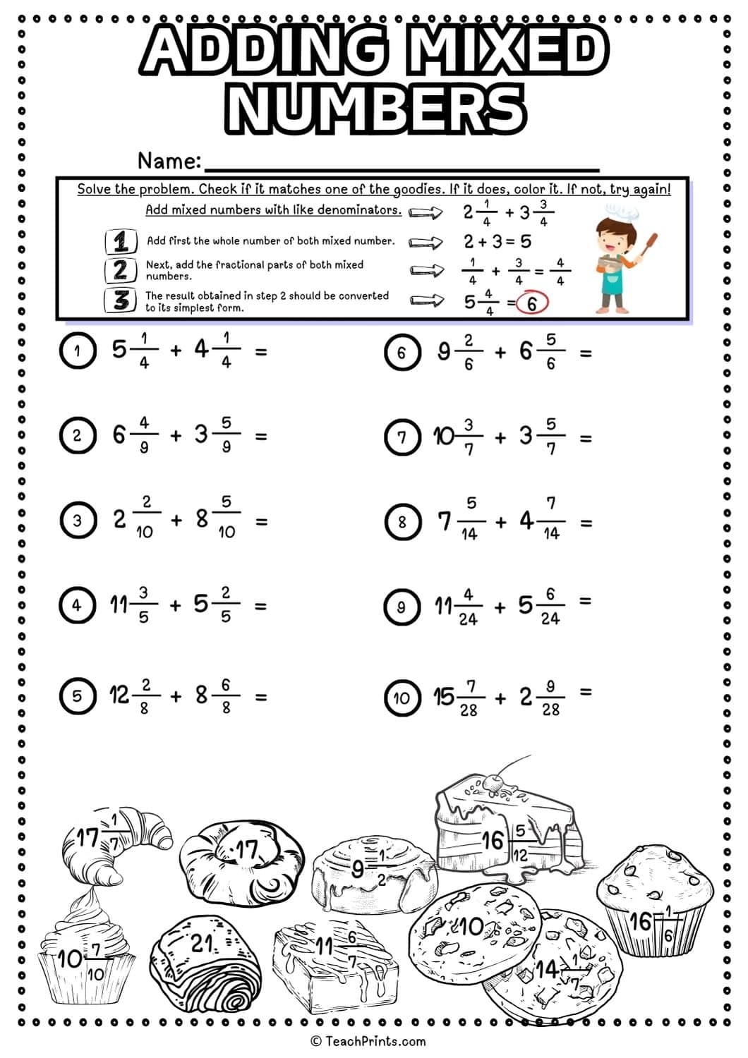 Free Adding Mixed Numbers Worksheets Teach Prints Free Adding Mixed Numbers Worksheets Teach Prints