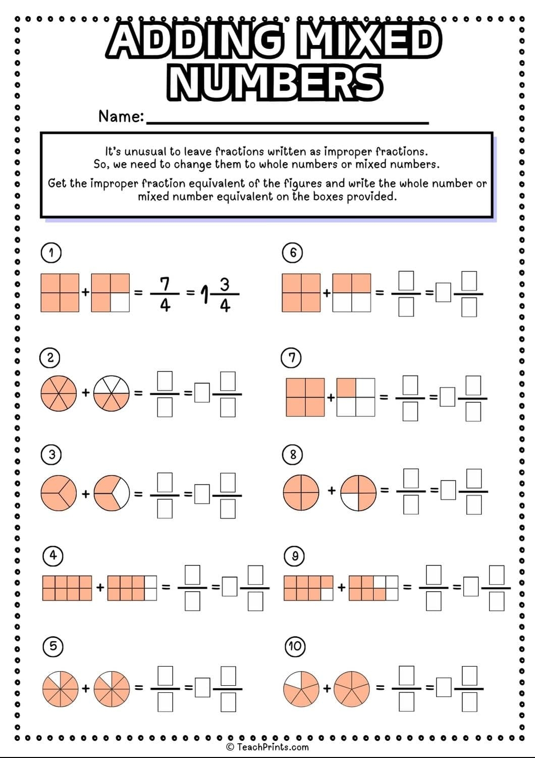 Free Adding Mixed Numbers Worksheets Teach Prints Free Adding Mixed Numbers Worksheets Teach Prints