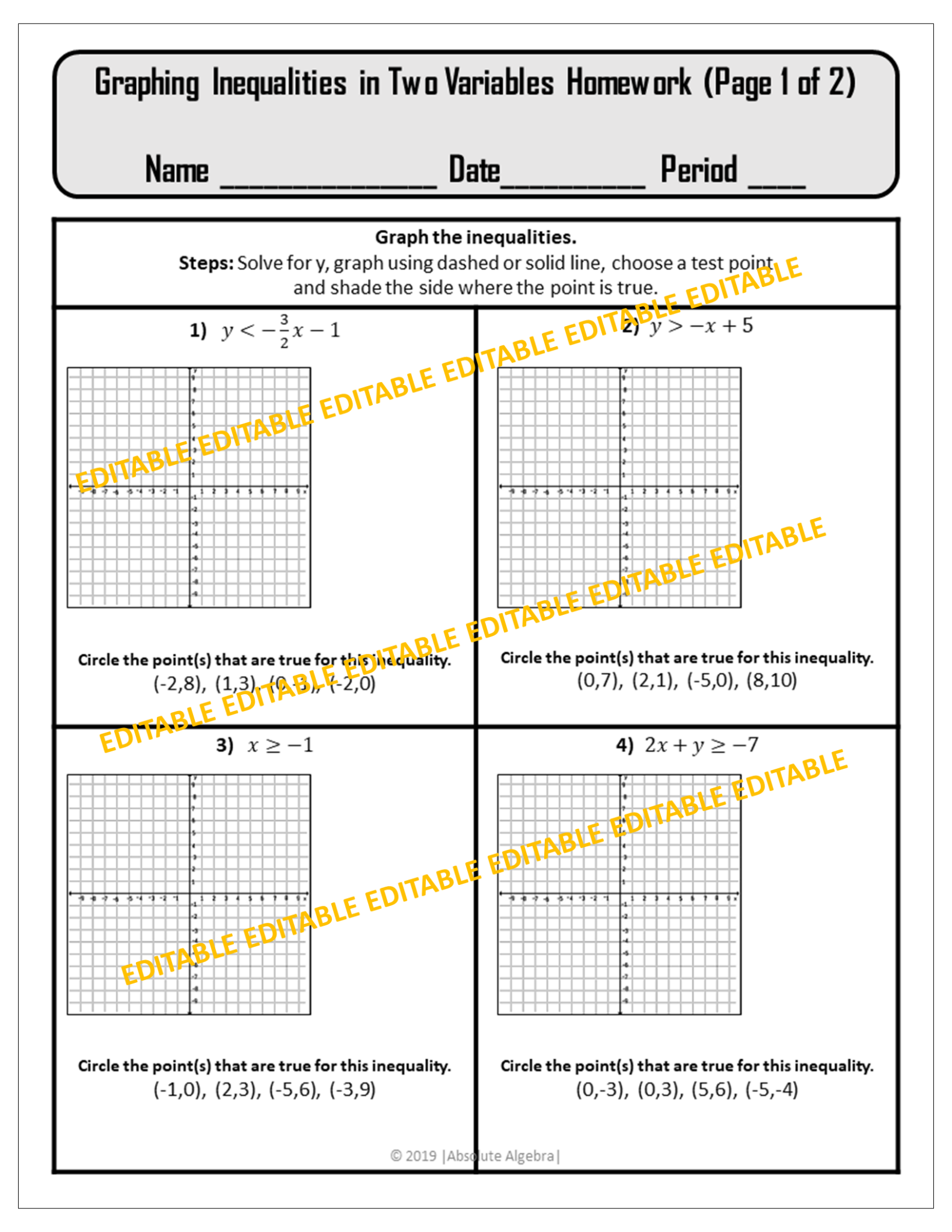 Free Algebra 2 Graphing Inequalities Worksheet Download Free Algebra 2 Free Algebra 2 Graphing Inequalities Worksheet Download Free Algebra 2