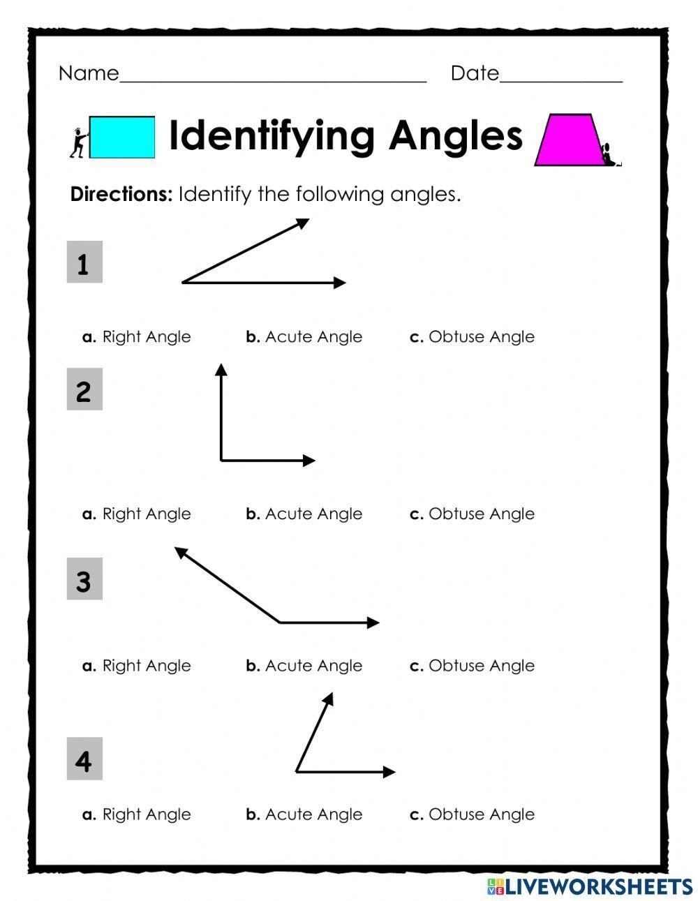Free Angles Worksheets For Homeschoolers Students Parents And 