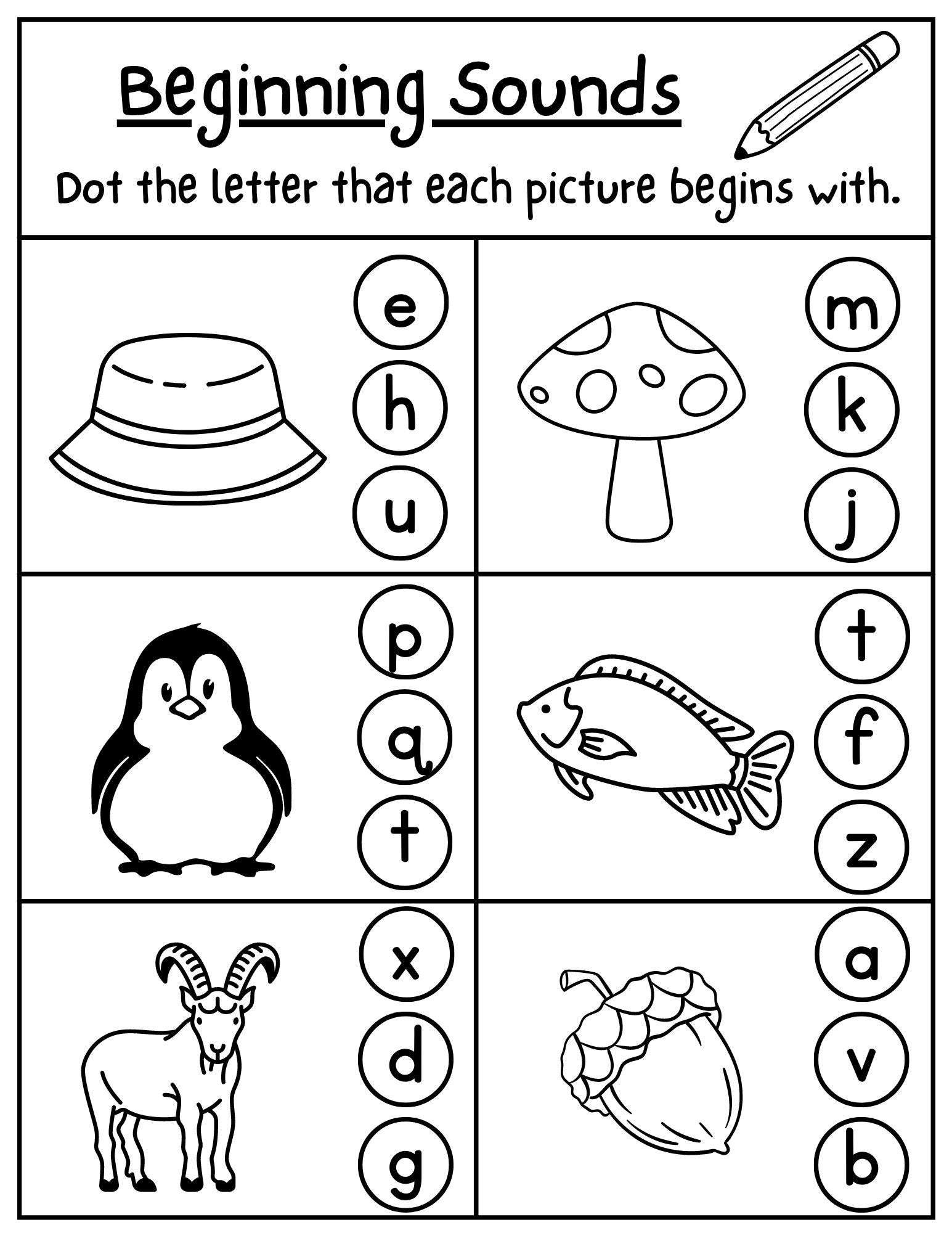 Free Beginning Sounds Worksheets For Preschool The Hollydog Blog Free Beginning Sounds Worksheets For Preschool The Hollydog Blog