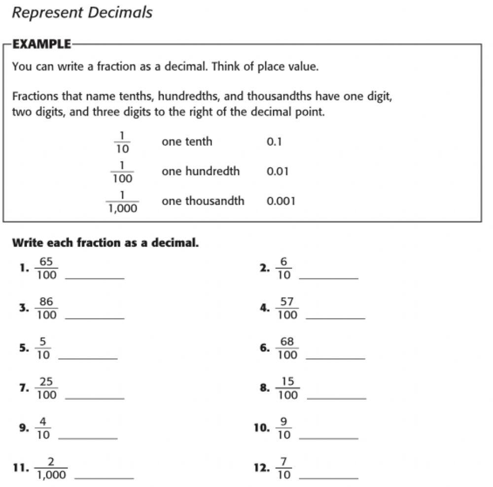 Free Decimal Review Worksheet Download Free Decimal Review Worksheet