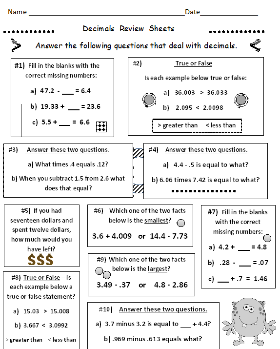 Free Decimal Review Worksheet Download Free Decimal Review Worksheet Free Decimal Review Worksheet Download Free Decimal Review Worksheet