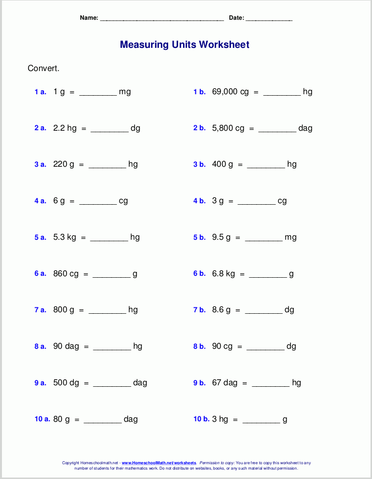 Free Grade 6 Measuring Worksheets Free Grade 6 Measuring Worksheets