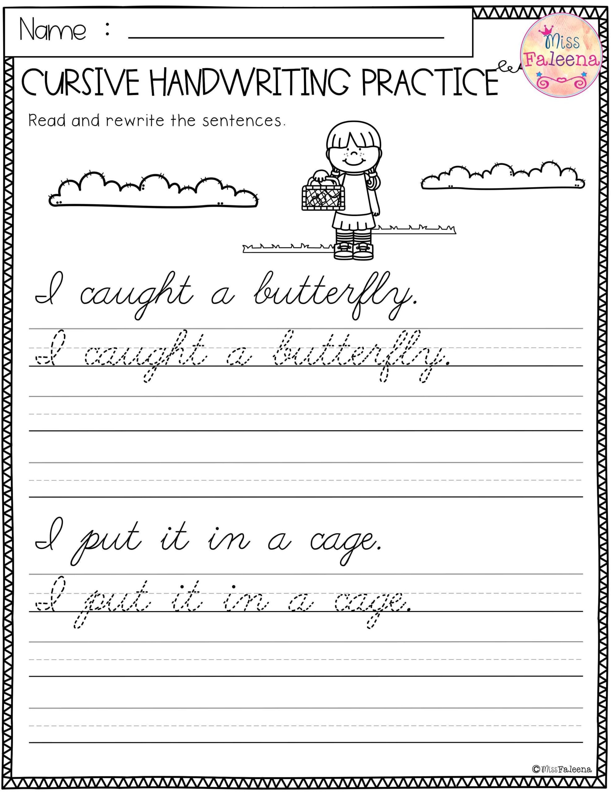 Free Handwriting Worksheets For 3rd Grade Handwriting Worksheets Free Handwriting Worksheets For 3rd Grade Handwriting Worksheets