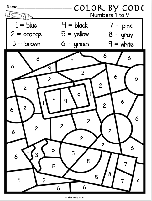 Free Kindergarten Math Worksheet Color By Code Made By Teachers Free Kindergarten Math Worksheet Color By Code Made By Teachers
