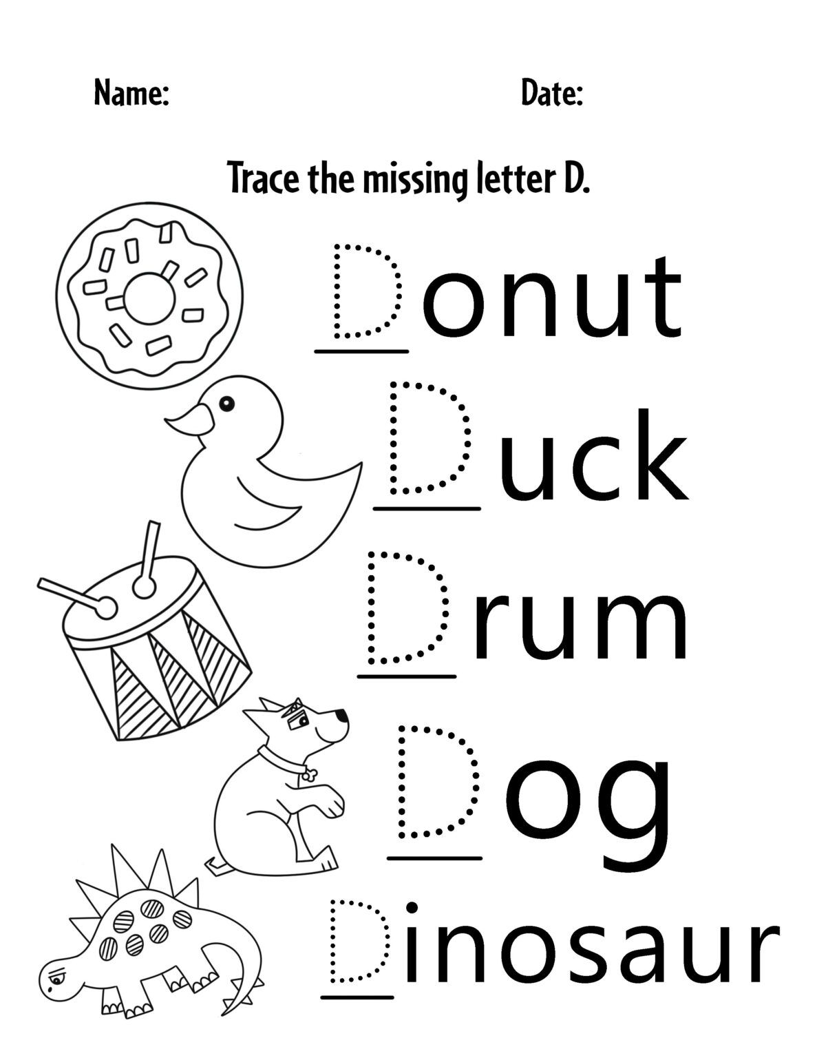 FREE Letter D Worksheets For Preschool The Hollydog Blog Letter D FREE Letter D Worksheets For Preschool The Hollydog Blog Letter D